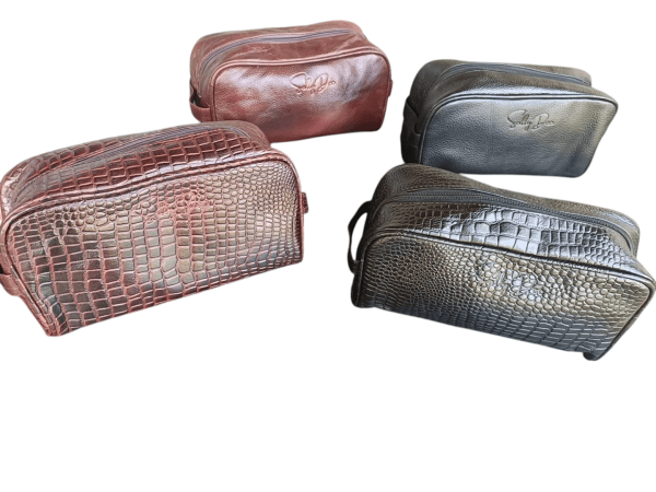 Leather Toiletry Bag - Sallydee labelled