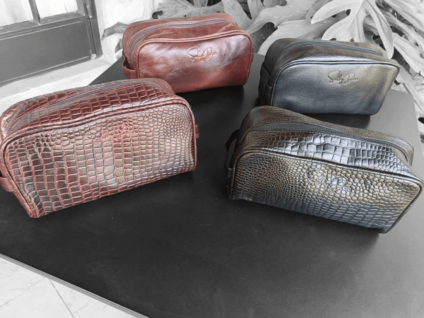 Leather Toiletry Bag - Sallydee labelled - Image 2